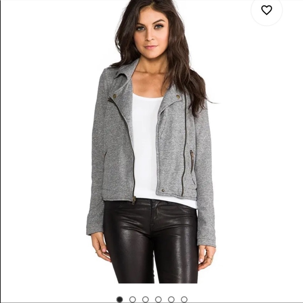 Current/Elliott Easy Biker Grey Jacket Size 1/SM